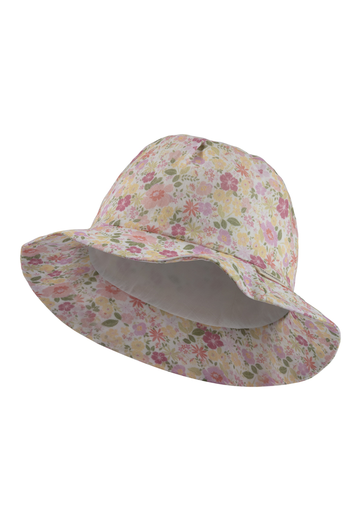 STERNTALER Klobouk letní květiny bavlna ecru holka- 45 cm 6-9 m