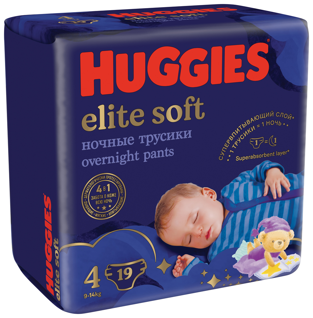 HUGGIES® Elite Soft Pants OVN Nohavičky plienkové jednorazové 4 (9-14 kg) 19 ks