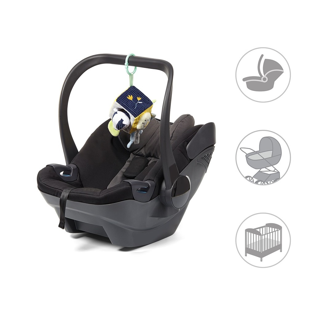 BABYONO Hračka edukačná kocka na C krúžku Woodland, 0m+