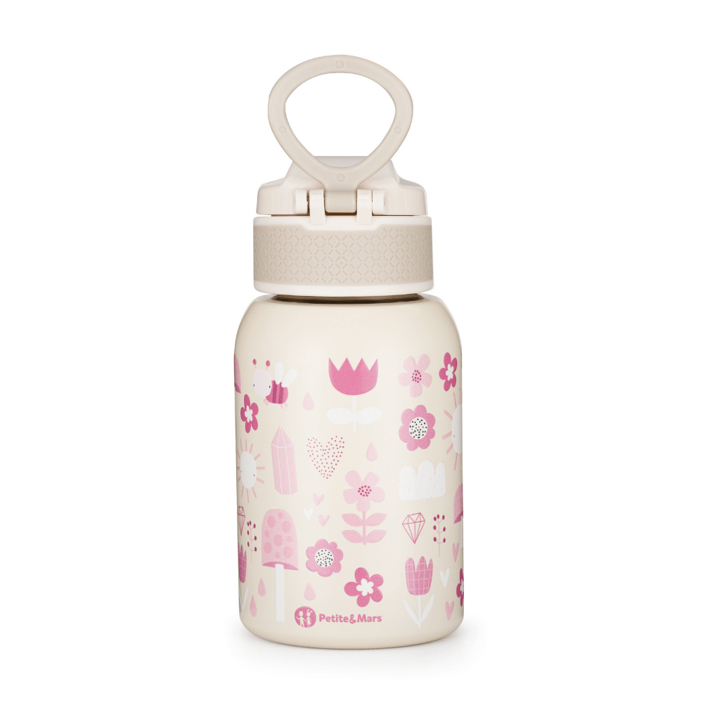 PETITE&MARS Fľaša nerezová termo so slamkou 350 ml Twinkling Fairy 12m+