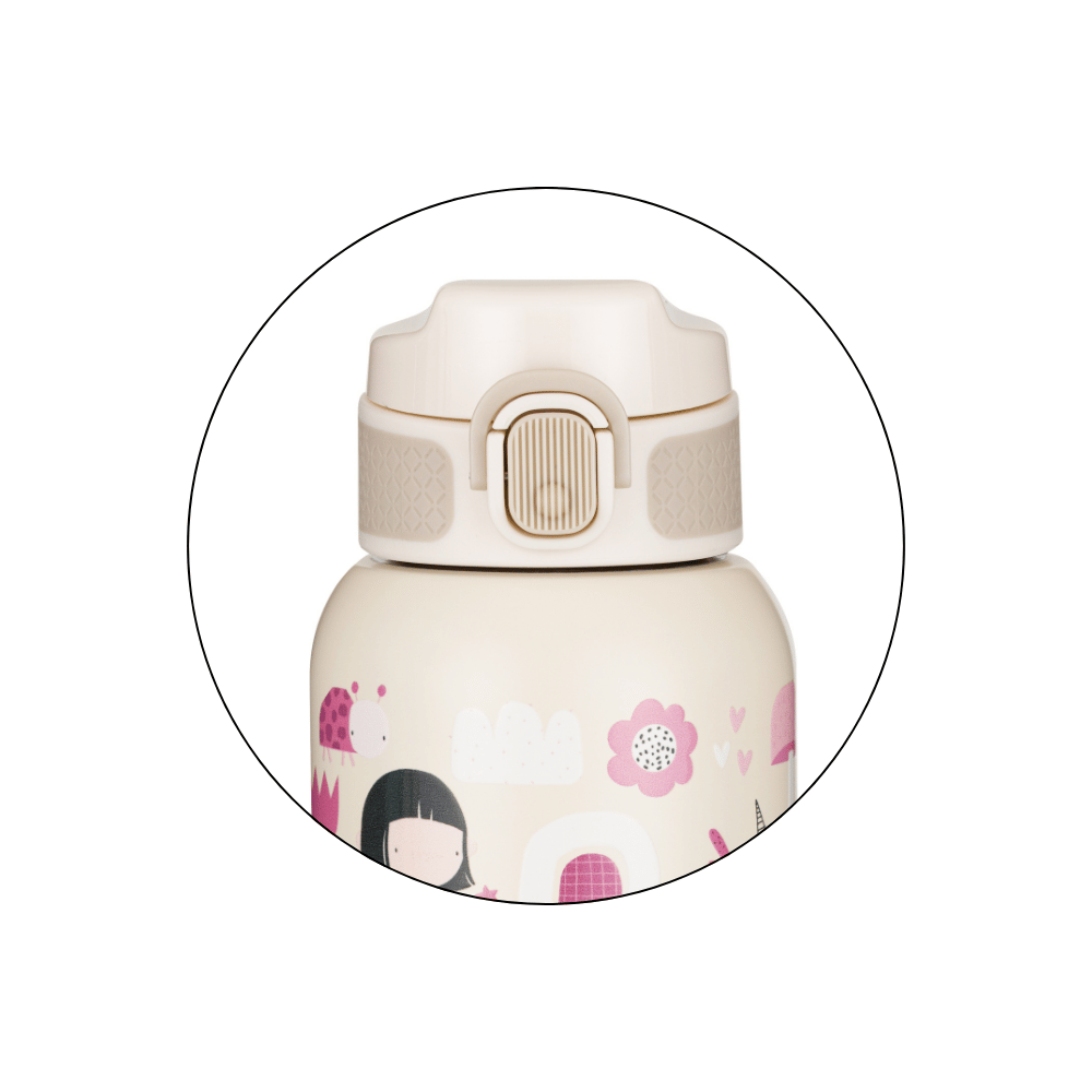 PETITE&MARS Fľaša nerezová termo so slamkou 350 ml Twinkling Fairy 12m+