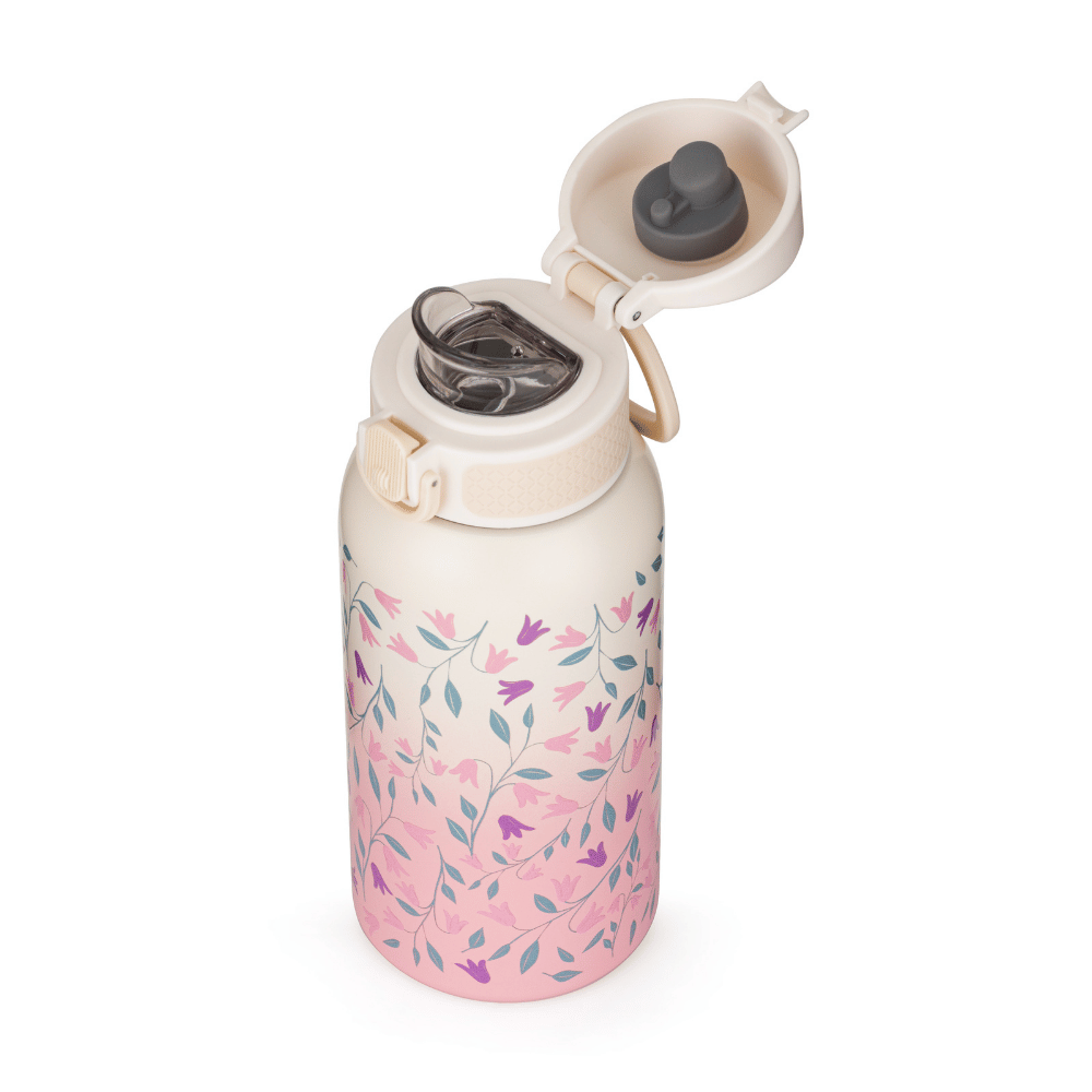 PETITE&MARS Fľaša nerezová termo s náustkom 500 ml Delicate Flowers 36m+