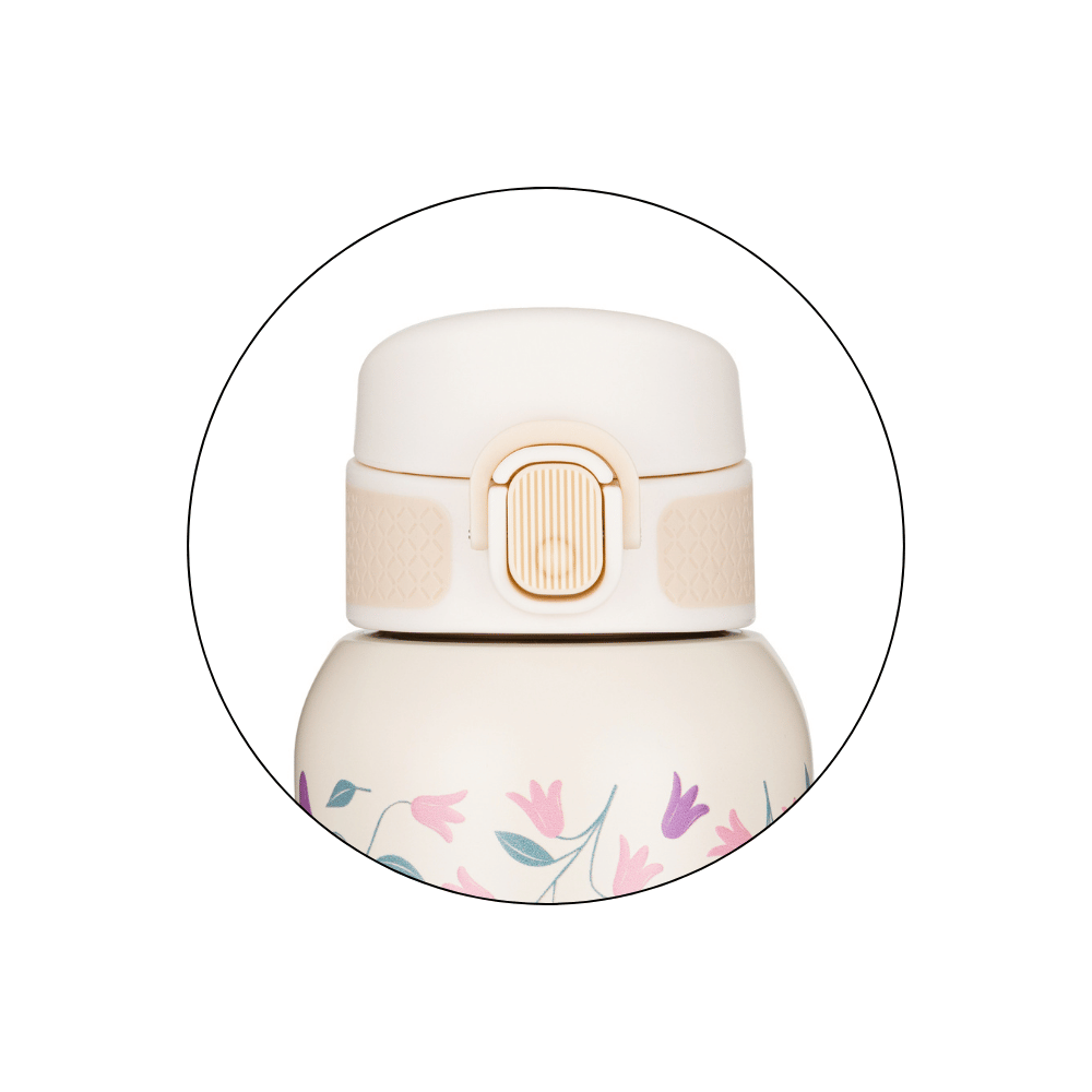 PETITE&MARS Fľaša nerezová termo s náustkom 500 ml Delicate Flowers 36m+