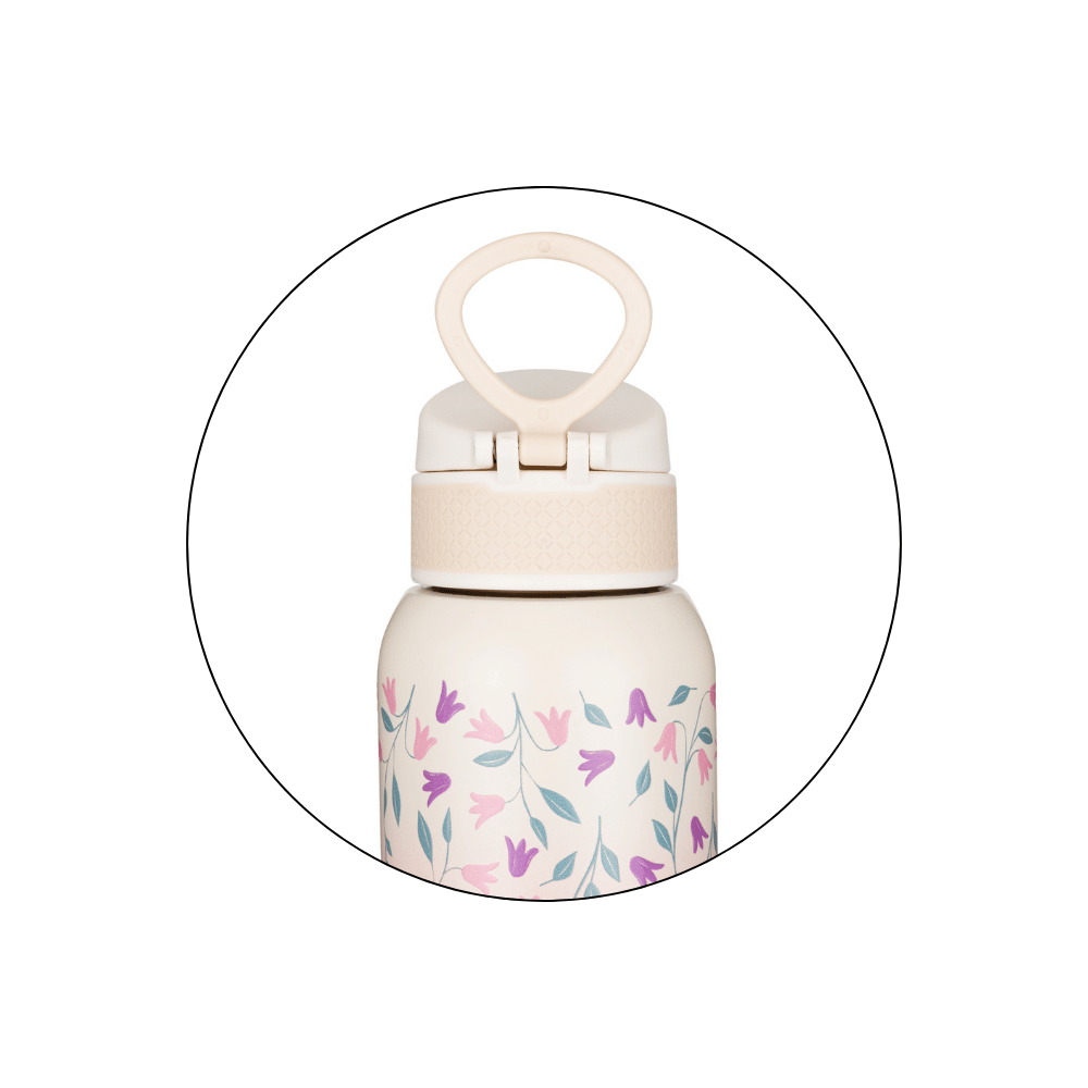PETITE&MARS Fľaša nerezová termo s náustkom 500 ml Delicate Flowers 36m+