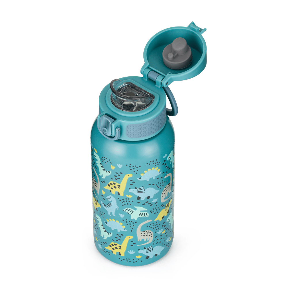 PETITE&MARS Fľaša nerezová termo s náustkom 500 ml Dino Park 36m+