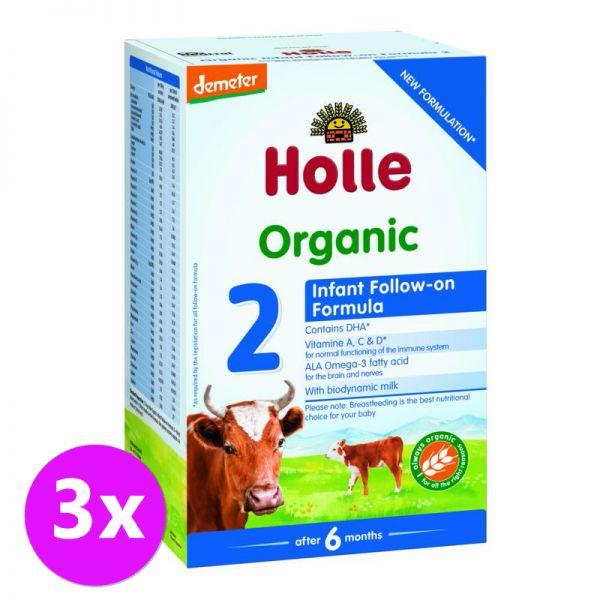 3x HOLLE Bio Detská mliečna výživa 2 pokračovacia