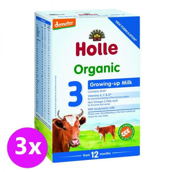 3x HOLLE Bio Detská mliečna výživa 3 pokračovacia