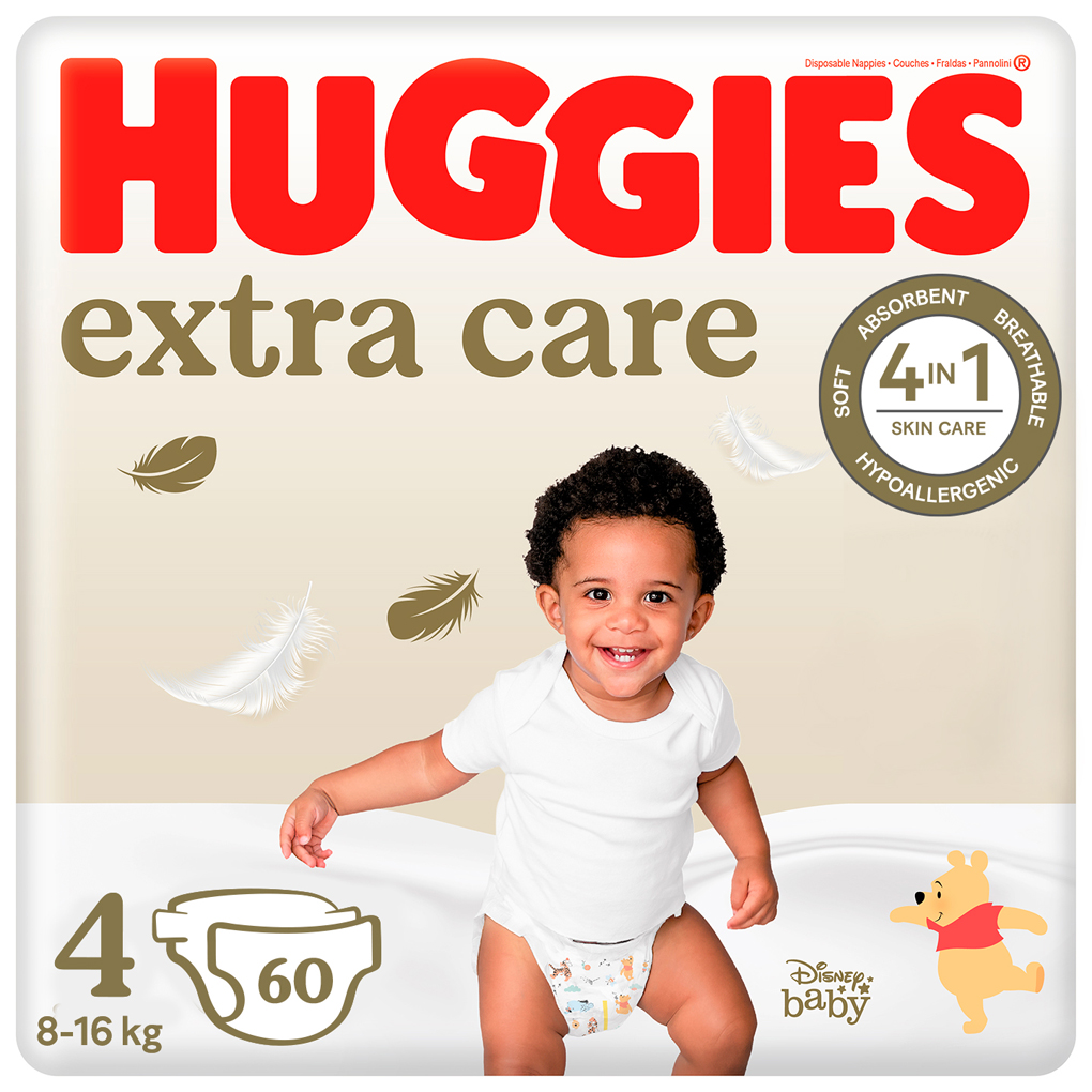 HUGGIES® Elite Soft Plienky jednorázové 4 (8-14 kg) 60 ks