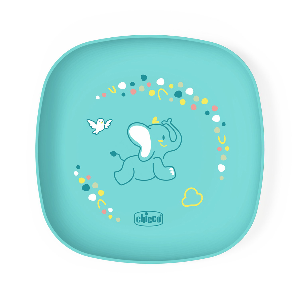 CHICCO Set jedálenský - miska a tanier blue 12m+