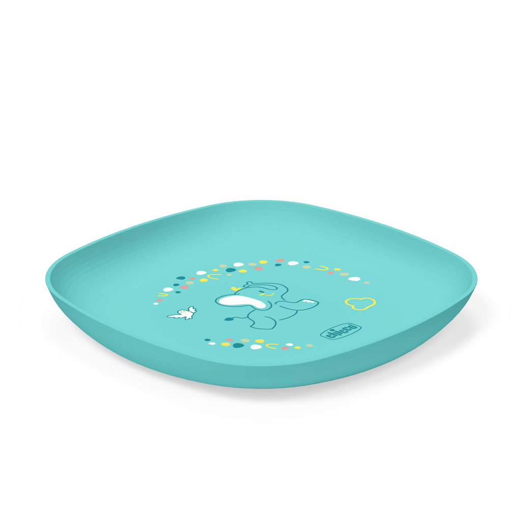 CHICCO Set jedálenský - miska a tanier blue 12m+