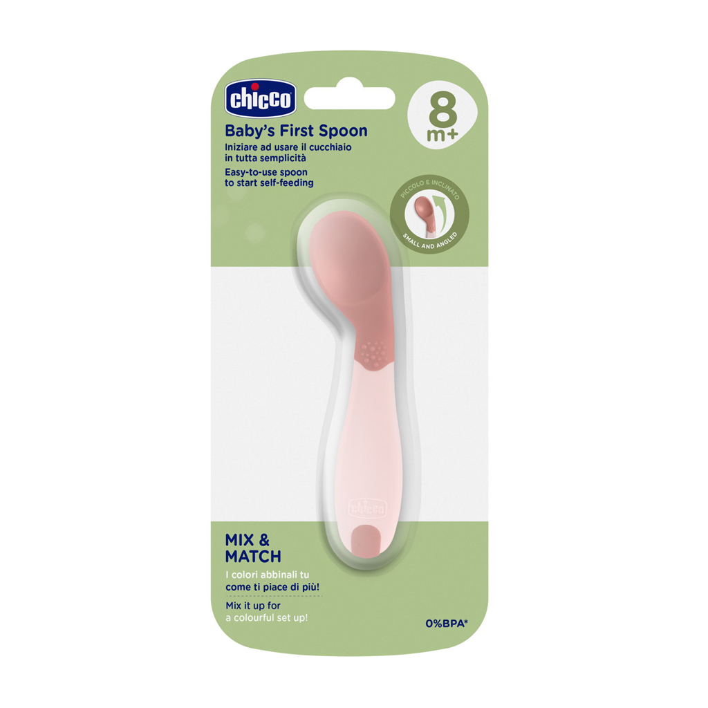 CHICCO Prvá lyžička pink 8m+