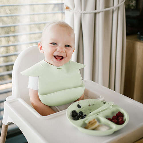 BABYONO Podbradník silikónový - Sage