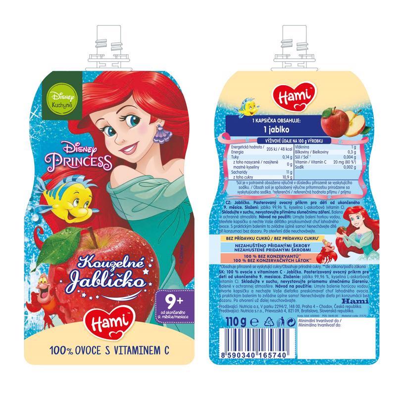 HAMI Kapsička ovocná Disney Princess Jabĺčko 110g, 9+