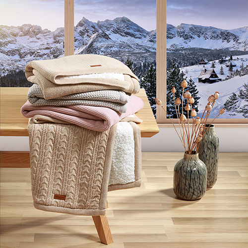BABYONO Deka bavlnená s fleecovou podšívkou 75 x 100 cm béžová