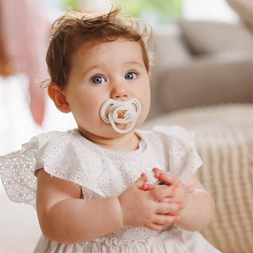 BABYONO Dudlíky silikonové symetrické 6-18m, 2 ks