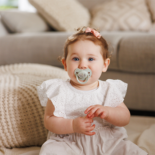 BABYONO Dudlíky silikonové anatomické 6-18m, 2 ks