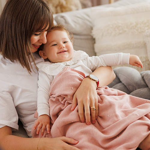 BABYONO Deka z prírodnej bavlny 75 × 100 cm pink 0m+