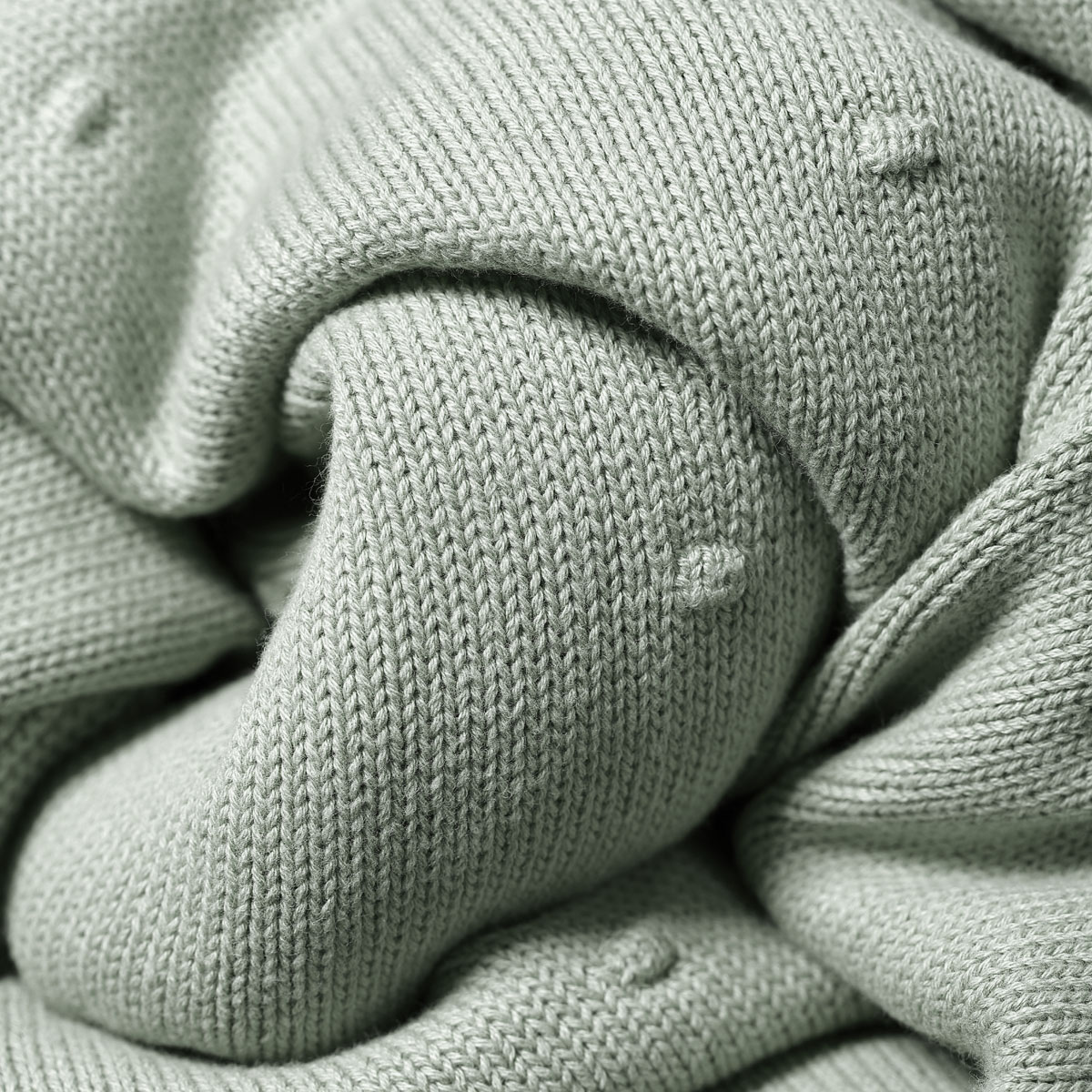 BABYONO Deka z prírodnej bavlny 75 × 100 cm sage 0m+