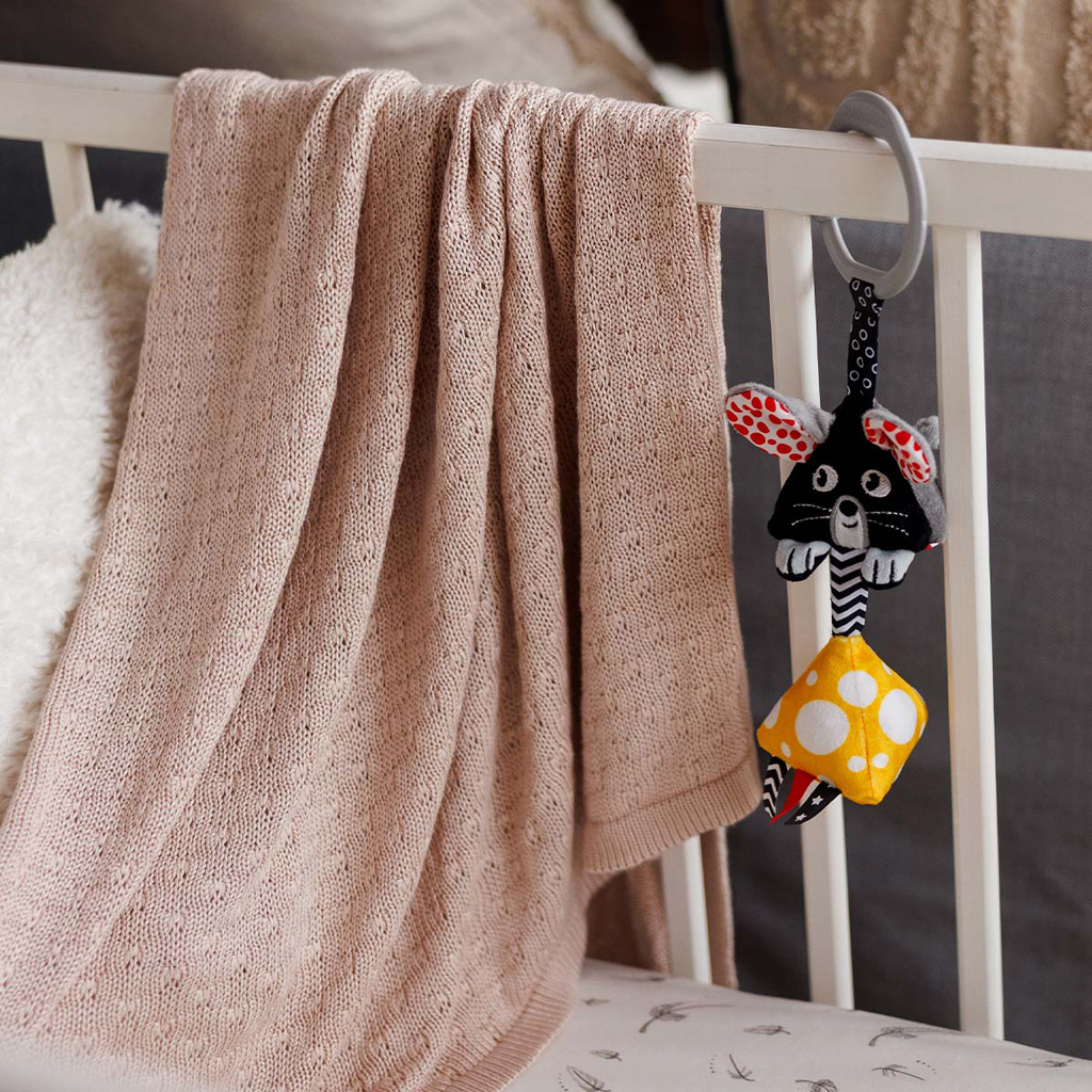 BABYONO Deka pletená bambusová Light Beige