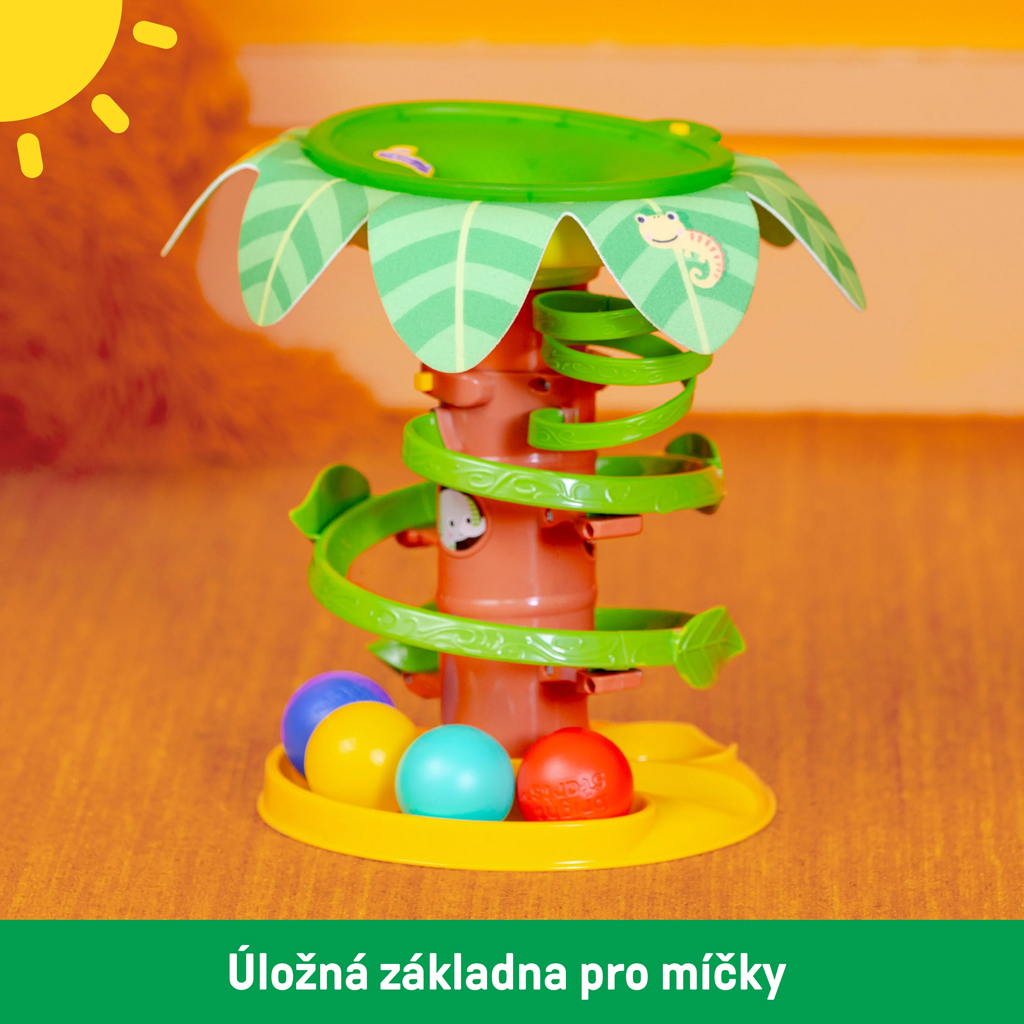 BRIGHT STARTS Dráha guľôčková hudobná Tropical Twirl 6m+