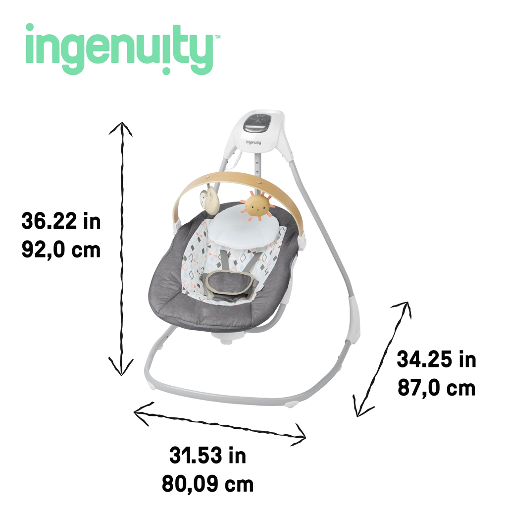 INGENUITY Houpačka pohupující hudební Parker™ 0m+, do 9kg