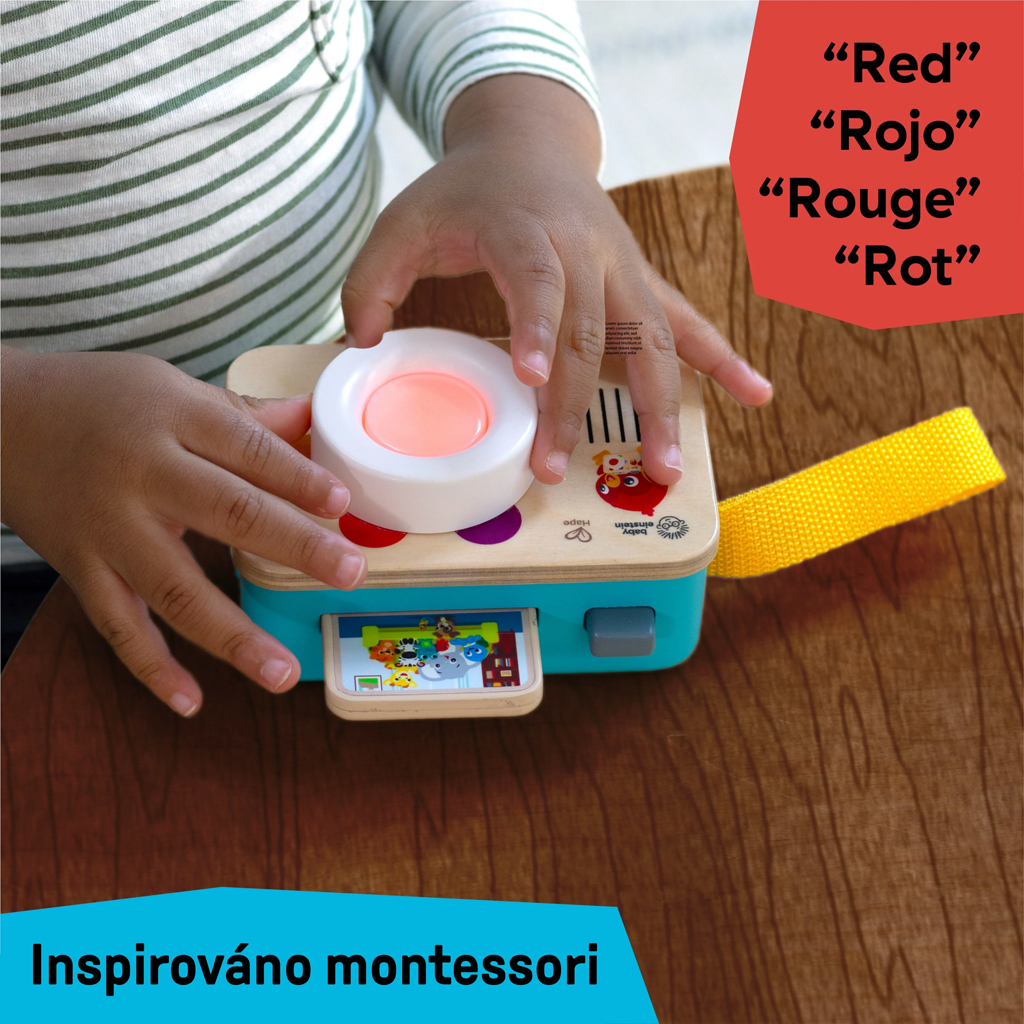 BABY EINSTEIN Hračka interaktívna so zvukom fotoaparát HAPE 6m+