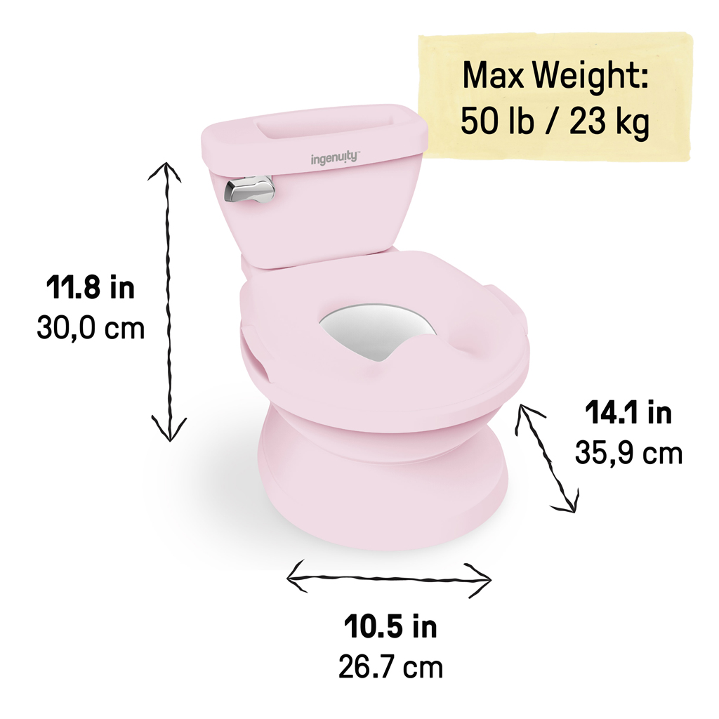 INGENUITY Nočník/toaleta detská so zvukom My Size™ ružová