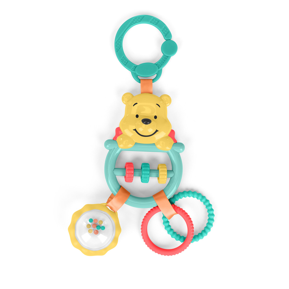 BRIGHT STARTS Hračka na C krúžku aktívna Winnie the Pooh Busy Bear™ 0m+