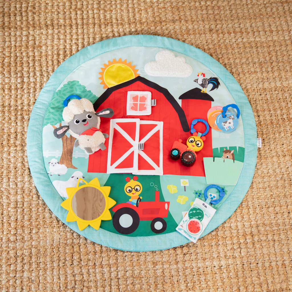 BABY EINSTEIN Deka na hranie pre rozvoj motoriky a zmyslov Happy Harvest™ Touch & Feel, 0m+