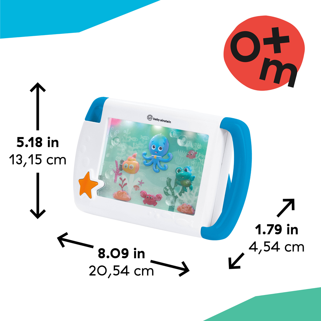 BABY EINSTEIN Tablet se zvuky, hudbou a světly Sea Dreams modrý, 0m+