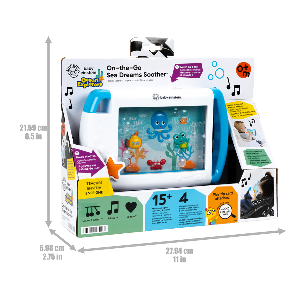 BABY EINSTEIN Tablet se zvuky, hudbou a světly Sea Dreams modrý, 0m+