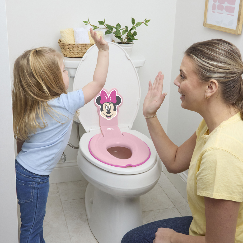 BRIGHT STARTS Redukcia na WC nalepovacia Flip & Sit™ MINNIE MOUSE™ 18m+, do 23kg