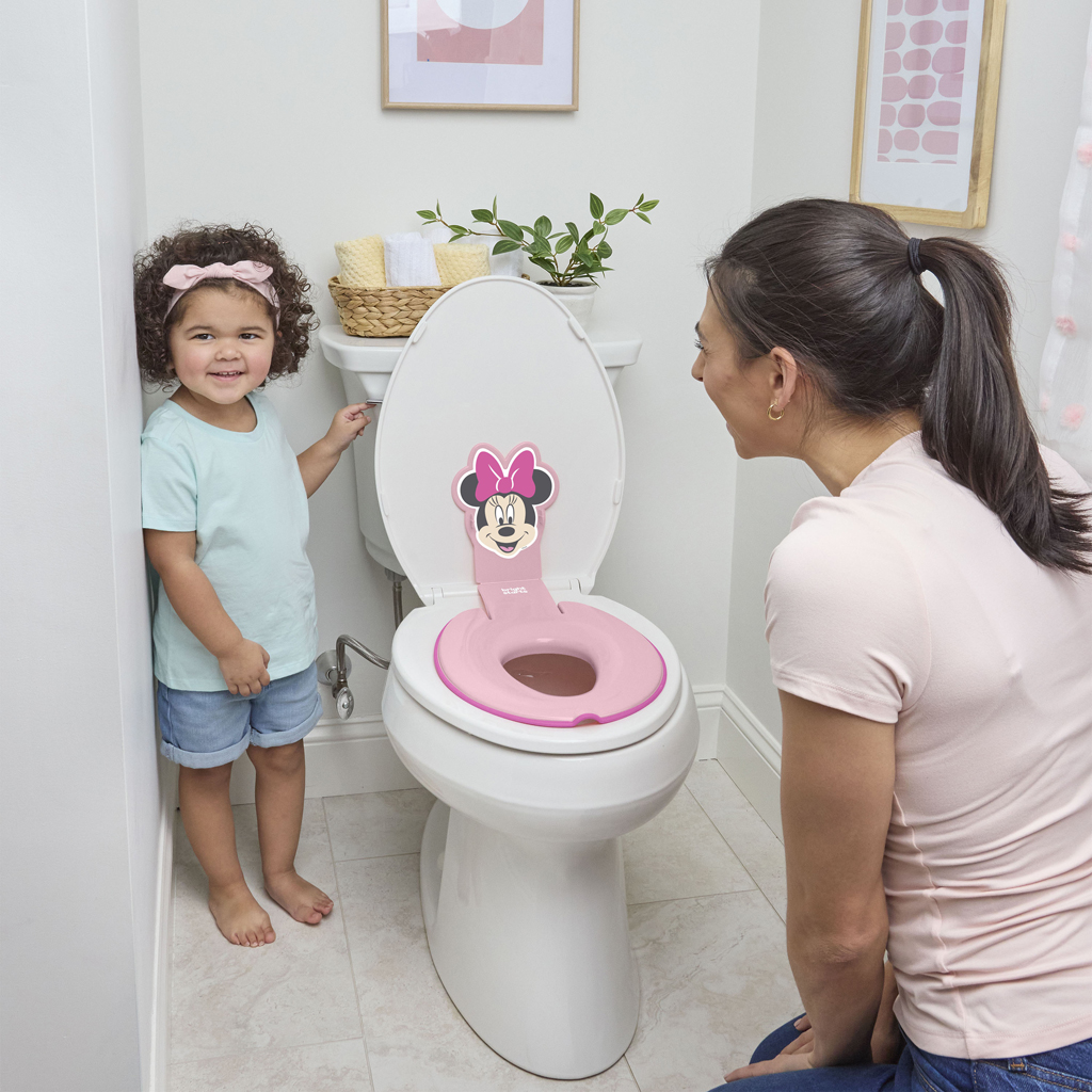 BRIGHT STARTS Redukcia na WC nalepovacia Flip & Sit™ MINNIE MOUSE™ 18m+, do 23kg
