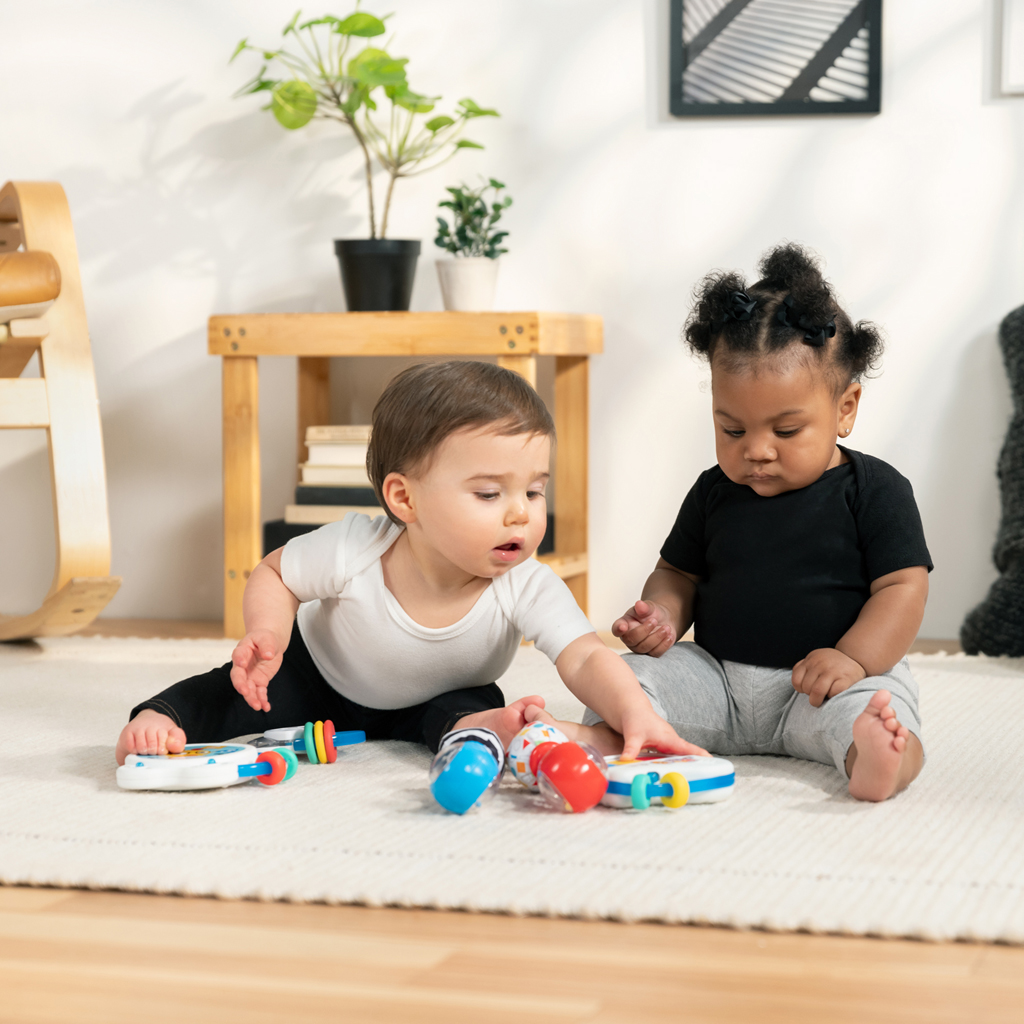 BABY EINSTEIN Hračka hrkálka Shake & Groove™ 2ks, 3m+