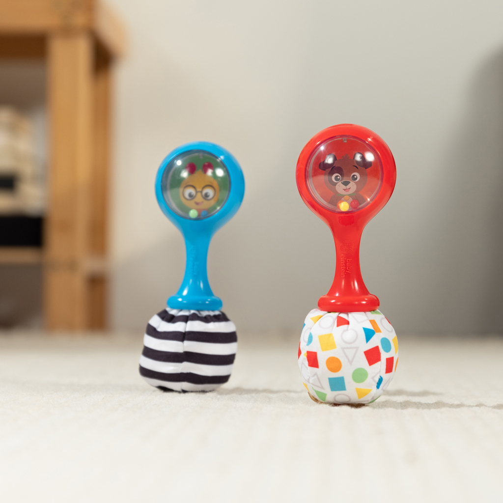 BABY EINSTEIN Hračka hrkálka Shake & Groove™ 2ks, 3m+