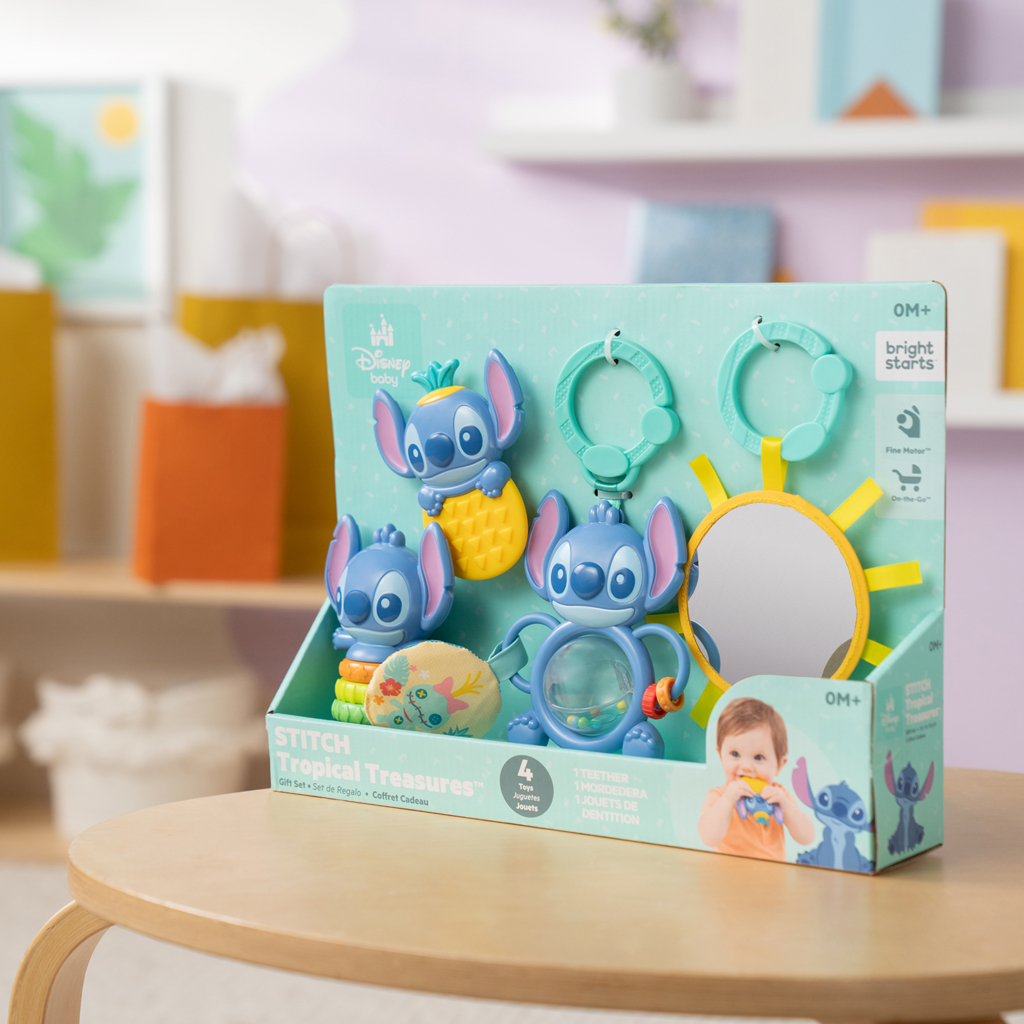 BRIGHT STARTS Sada darčeková multisenzorická Stitch Tropical Treasures™, 3m+