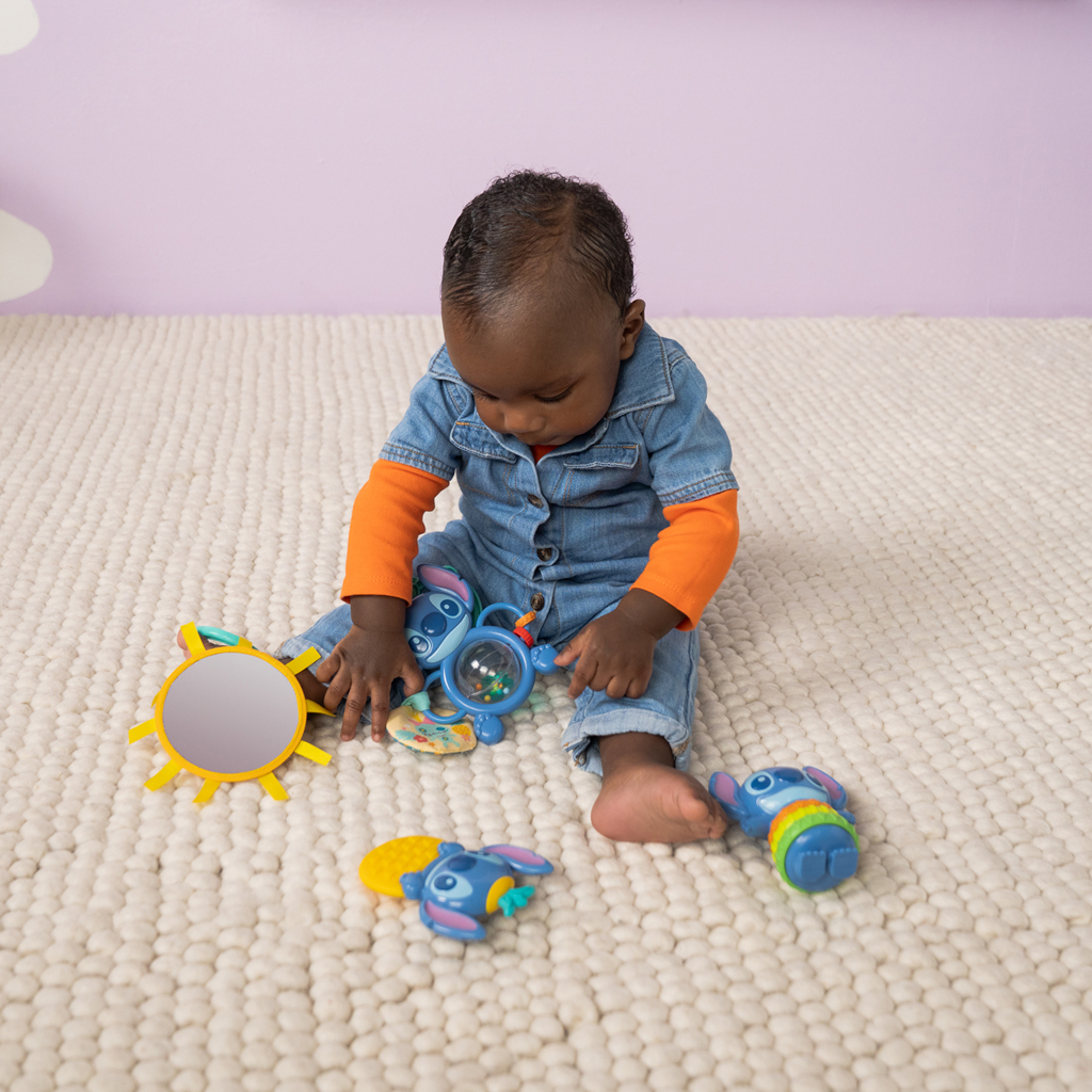 BRIGHT STARTS Sada darčeková multisenzorická Stitch Tropical Treasures™, 3m+