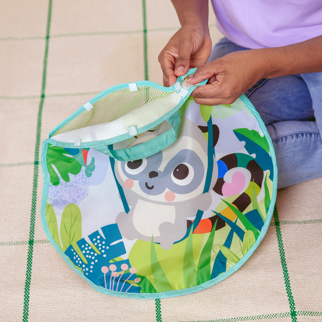 BRIGHT STARTS Hrací bazénik s loptičkami Rowdy Rainforest™ Stow & Go, 6m+