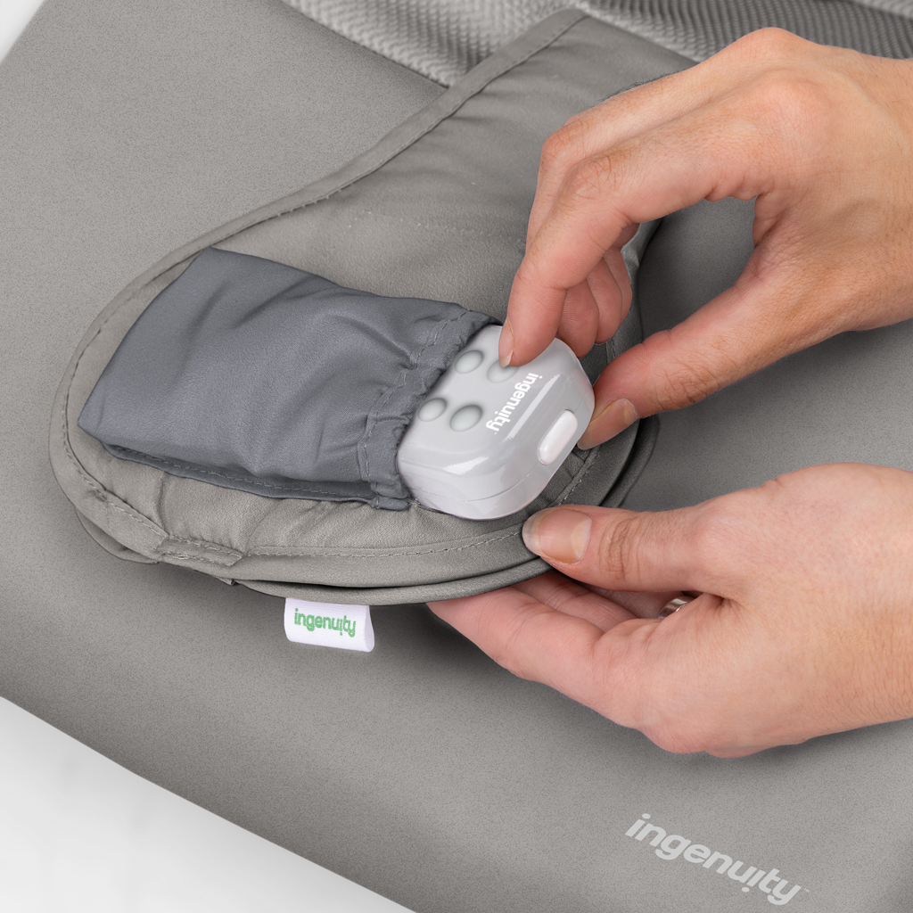 INGENUITY Lehátko hojdacia s vibráciou, pripravené na cesty Nestlé™ Grey, 0m+
