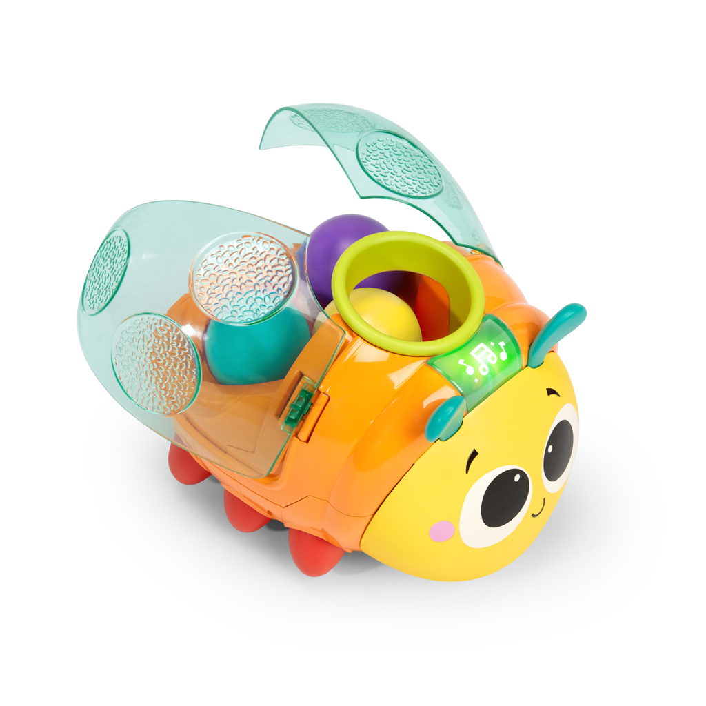 BRIGHT STARTS Hračka vkladacia interaktívna s loptičkami Spin 'n' Chase Bug™, 6m+