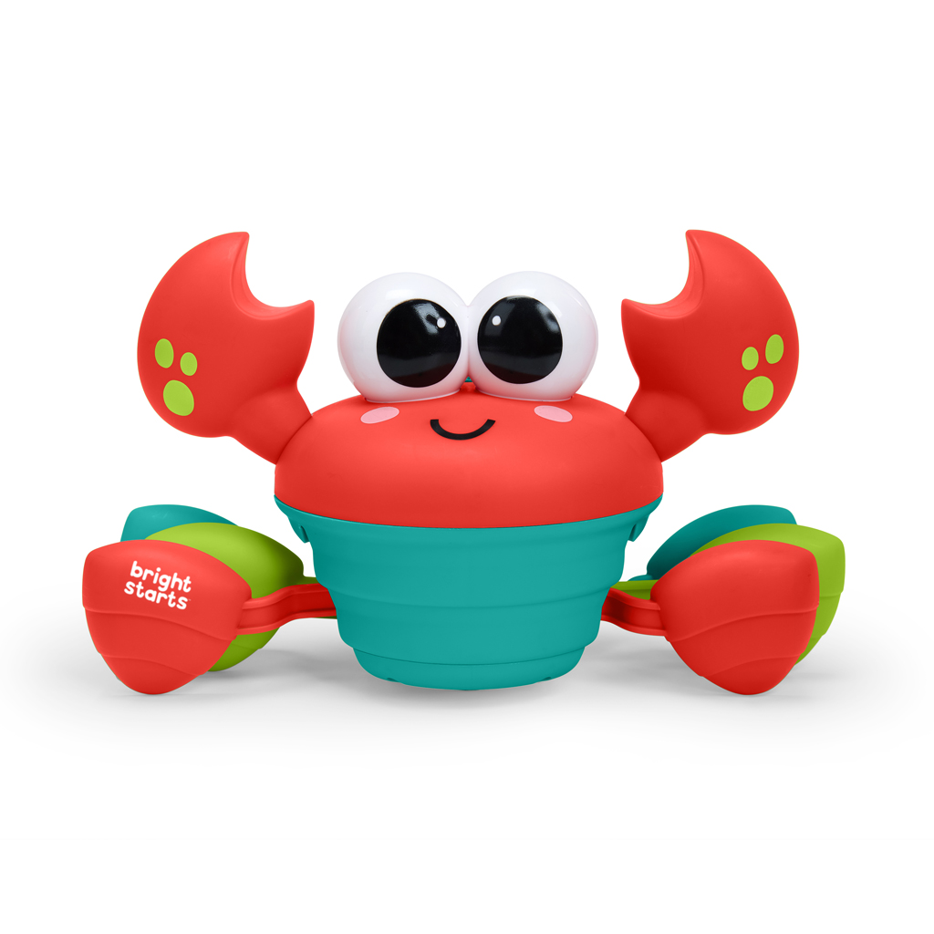 BRIGHT STARTS Hračka hudobná a multisenzorická Rockin 'Crawling Crab™ - Red, 6m+