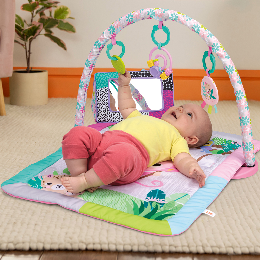BRIGHT STARTS Deka na hranie pre rozvoj motoriky a zmyslov Treetop Bloom™, 0m+