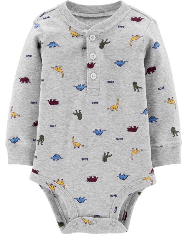 Body dlhý rukáv - Dinosaurus, 6m