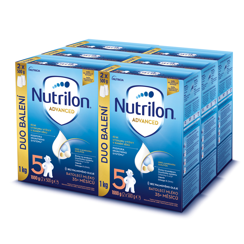 NUTRILON Mlieko batoľacie 5 Advanced 6x 1000 g, 35+