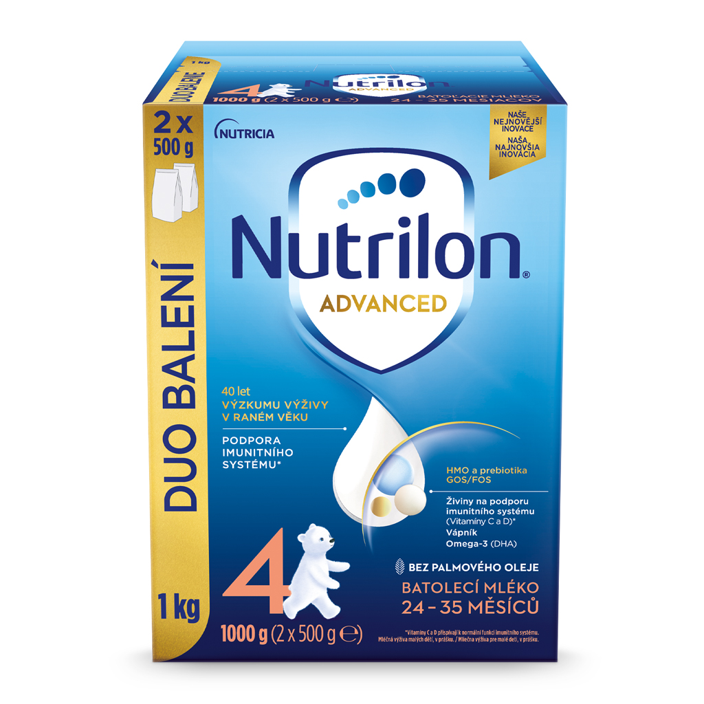 NUTRILON Mlieko batoľacie 4 Advanced 6x 1000 g, 24+