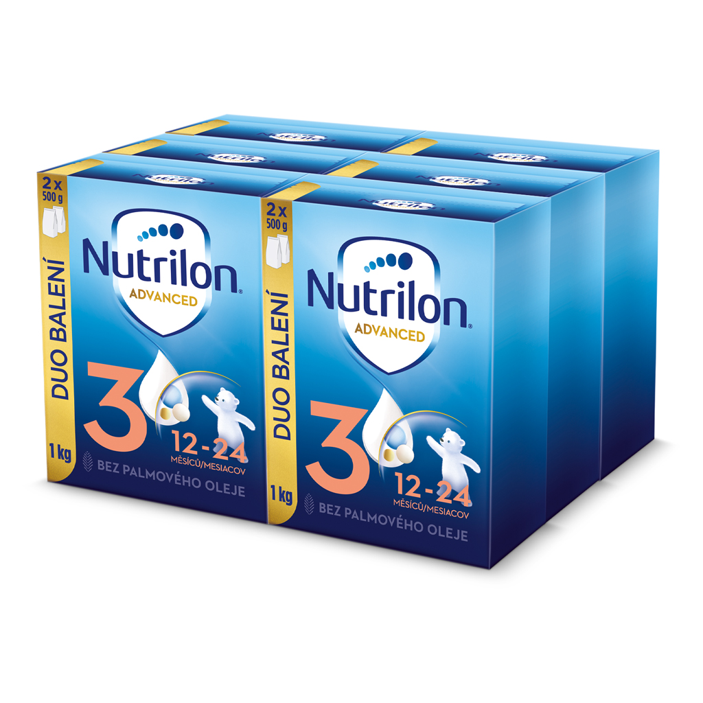 NUTRILON Mlieko batoľacie 3 Advanced 6x 1000 g, 12+