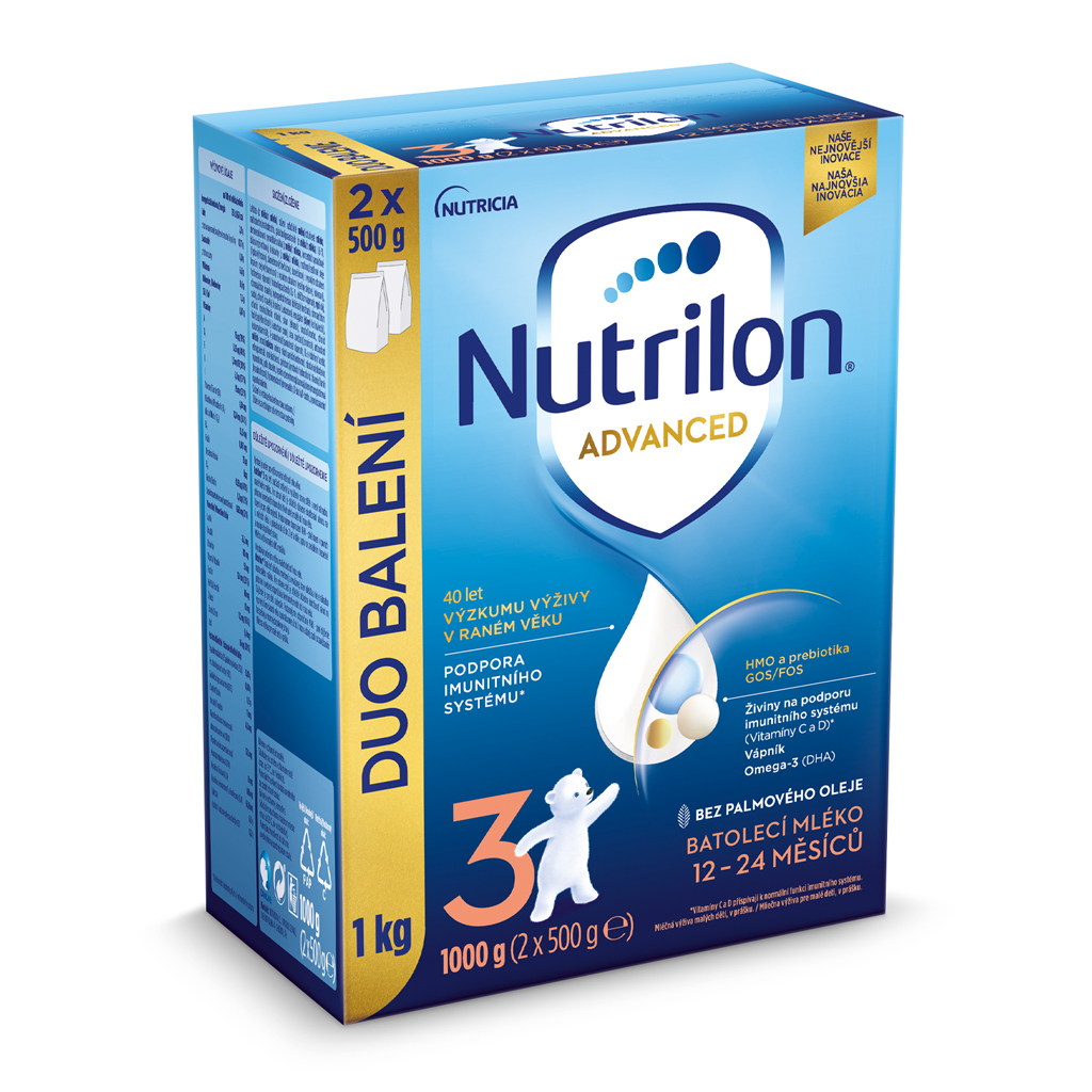 NUTRILON Mlieko batoľacie 3 Advanced 6x 1000 g, 12+