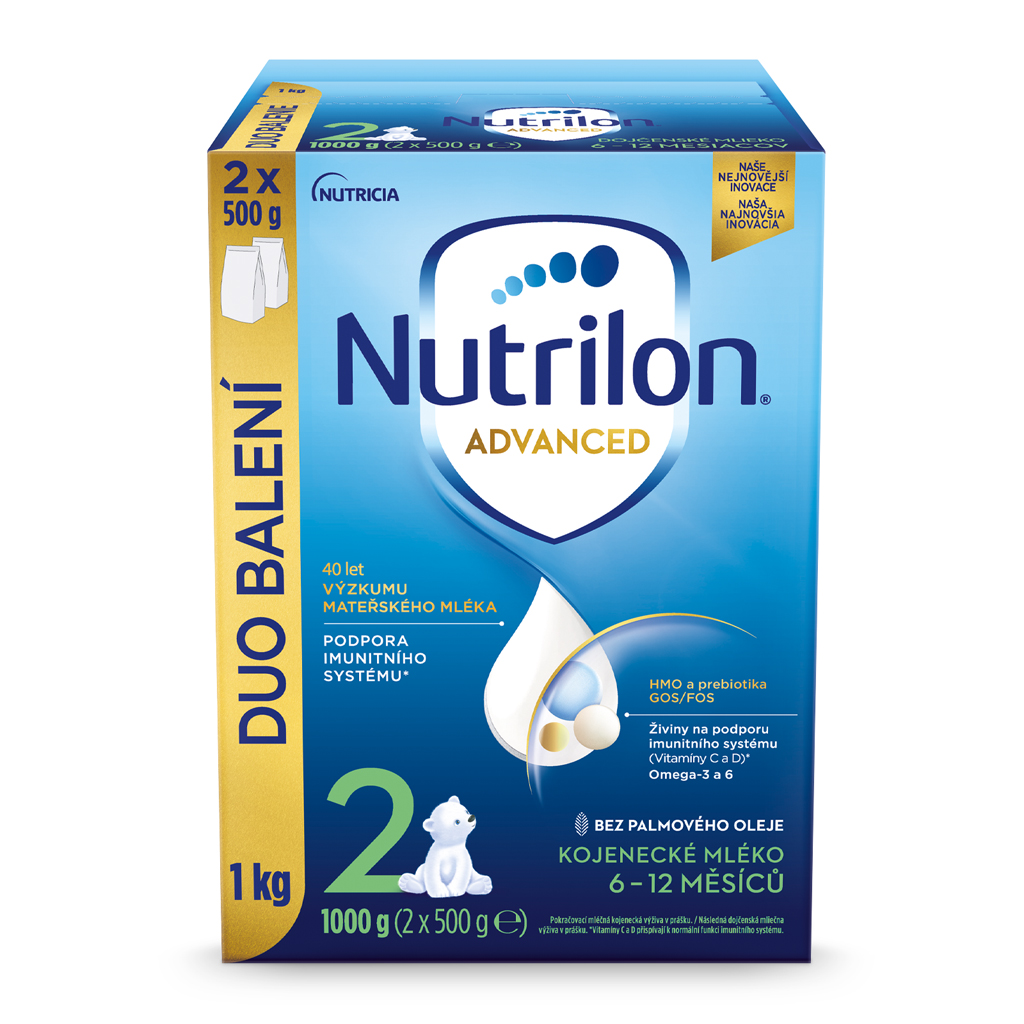 NUTRILON Mlieko následné dojčenské 2 Advanced 6x 1000 g, 6+