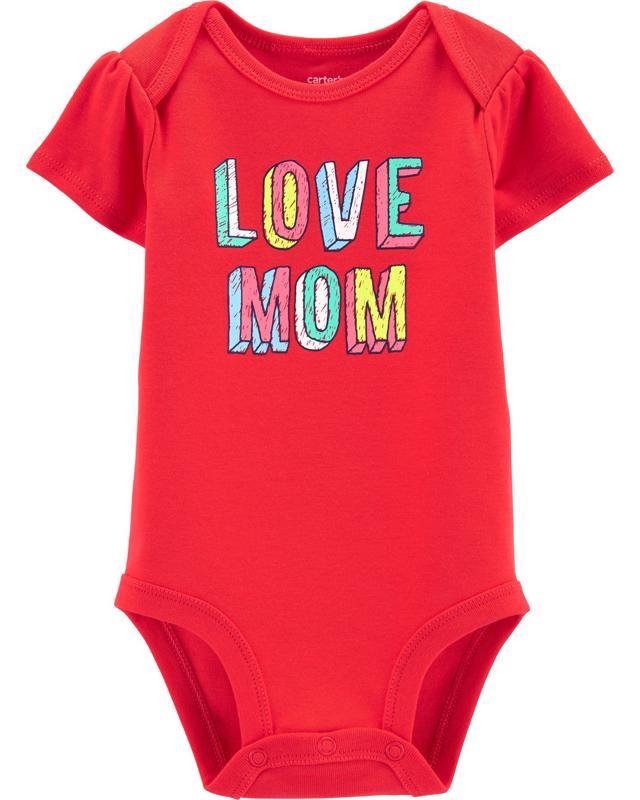 Body krátky rukáv Love Mom dievča 18m