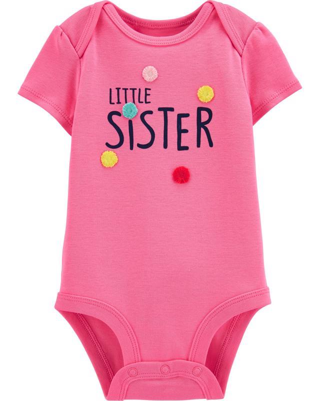 Body krátky rukáv Little Sister dievča 18m
